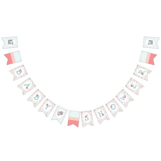 Baby Fox Baby shower Bunting Banner (Alle)