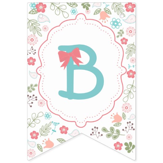 Baby Fox Baby shower Bunting Banner (Derde vlag)