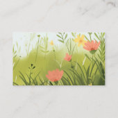 Baby Fox Babysitter Nanny Kinderopvang Waterverf Visitekaartje (Achterkant)