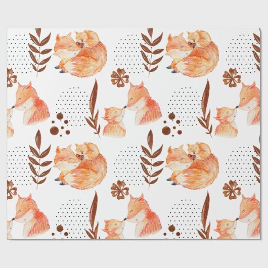 Baby Fox Cadeaupapier (Vlak)