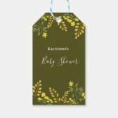 Baby Fox en bloemen Baby shower Cadeaulabel (Achterkant)