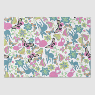 Baby Fox en bloemen geschenktas Tissuepapier