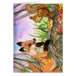 Baby Fox en eekhoorn