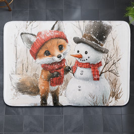 Baby Fox en Snowman Badmat