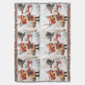 Baby Fox en Snowman Deken (Voorkant Verticaal)