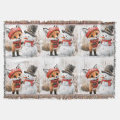 Baby Fox en Snowman Deken (Voorkant)