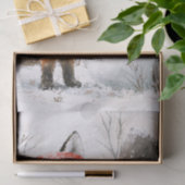 Baby Fox en Snowman Tissuepapier (Geschenk)