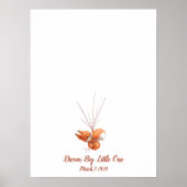 Baby Fox Fingerprint Guestbook Poster (Voorkant)