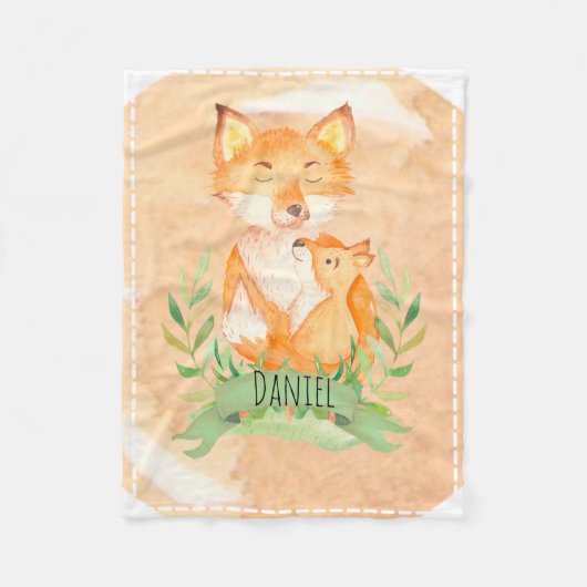  Baby Fox Fleece Blanket (Voorkant)