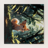 Baby fox in the forest legpuzzel (Horizontaal)