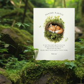 Baby Fox Luier Raffle Teken Baby shower Reclamebord Met Voetstuk