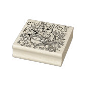 Baby Fox met champignons Rubberstempel (Stempel)