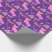 Baby Fox Night Violet Cadeaupapier (Hoek)