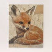Baby Fox Old World Look Legpuzzel (Verticaal)