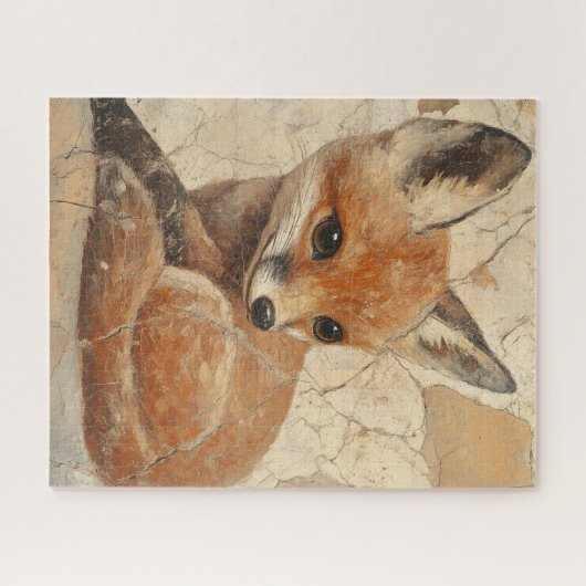 Baby Fox Old World Look Legpuzzel (Horizontaal)
