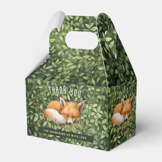 Baby Fox Opvouwbare Favor Geschenkdoos Baby shower Bedankdoosjes (Voorkant Zijde)