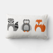 Baby Fox Owl Raccoon Sierkussen Kussen (Achterkant)