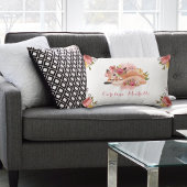 Baby Fox Pink Floral Kussen