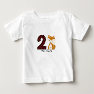 Baby Fox Pset Second Birthday Shirt