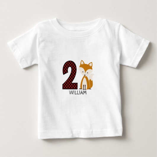 Baby Fox Pset Second Birthday Shirt (Voorkant)