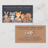 Baby Fox Raccoon Rabbit Visitekaartje (Voorkant / Achterkant)
