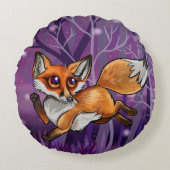 Baby Fox Rond Kussen (Voorkant)