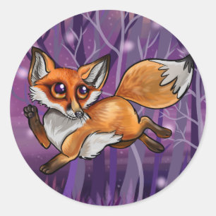 Baby Fox Ronde Sticker