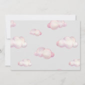 Baby Fox slapen op een wolk kleurrijk Baby shower (Achterkant)