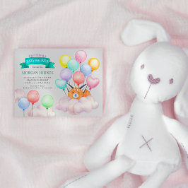 Baby Fox slapen op een wolk kleurrijk Baby shower