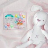 Baby Fox slapen op een wolk kleurrijk Baby shower