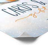 Baby Fox Snowly Winter Baby shower kaarten & gesch Poster (Hoek)