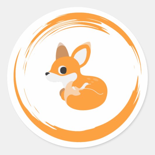 Baby Fox Sticker (Voorkant)