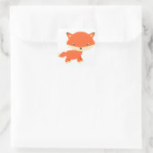 Baby Fox Vierkante Sticker (Tas)