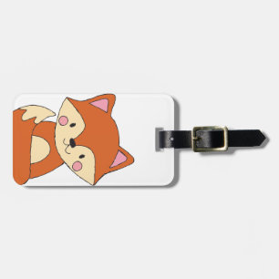 Baby Fox-vormgeving met fox-kunstvos Bagagelabel