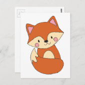 Baby Fox-vormgeving met fox-kunstvos Briefkaart (Voorkant / Achterkant)