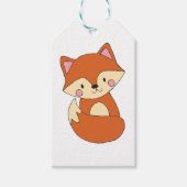 Baby Fox-vormgeving met fox-kunstvos Cadeaulabel (Voorkant)