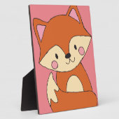 Baby Fox-vormgeving met fox-kunstvos Fotoplaat (Zijkant)