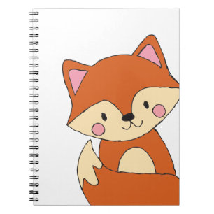 Baby Fox-vormgeving met fox-kunstvos Notitieboek