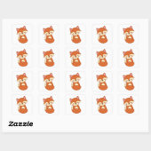 Baby Fox-vormgeving met fox-kunstvos Vierkante Sticker (Vel)