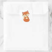 Baby Fox-vormgeving met fox-kunstvos Vierkante Sticker (Tas)
