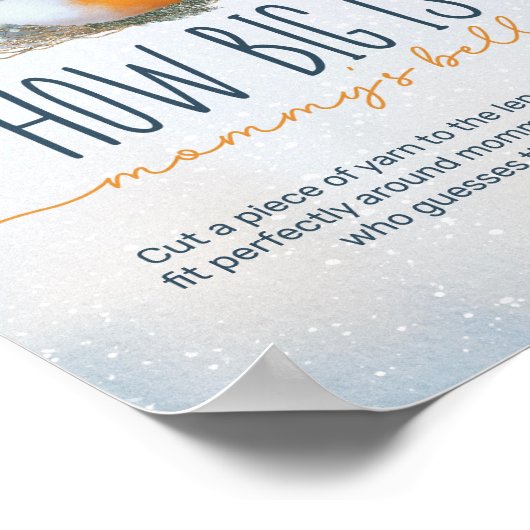 Baby Fox Winter hoe groot is mama's buik spel Poster (Hoek)