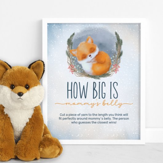 Baby Fox Winter hoe groot is mama's buik spel Poster