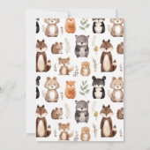 Baby Fox Woodland Animal Baby shower Kaart (Achterkant)