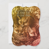  baby Fox Woodland baby shower uitnodiging (Voorkant)