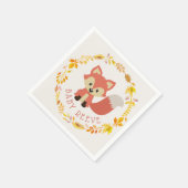 Baby Fox Wreath Woodland Animals Baby shower Servet (Hoek)