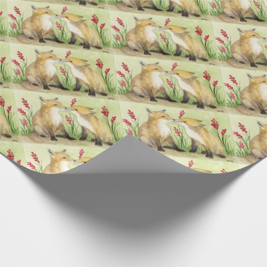 Baby Foxes Cadeaupapier (Hoek)