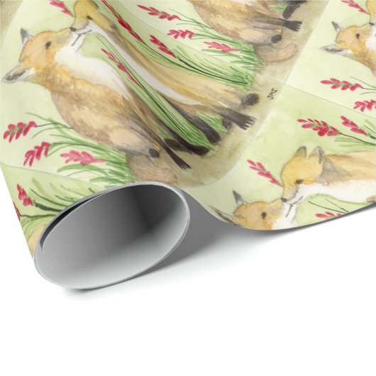 Baby Foxes Cadeaupapier (Rol Hoek)