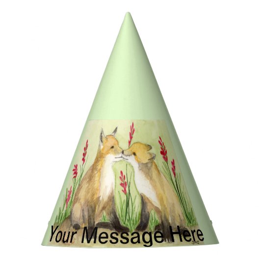 Baby Foxes-partij pet Feesthoedjes (Voorkant)