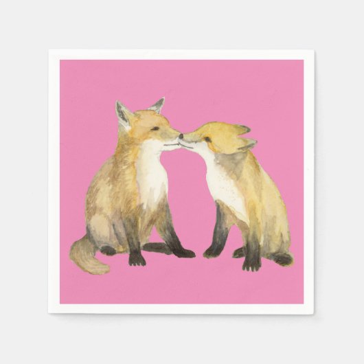 Baby Foxes Servet (Voorkant)