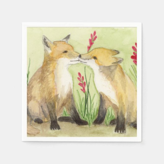 Baby Foxes Servet (Voorkant)